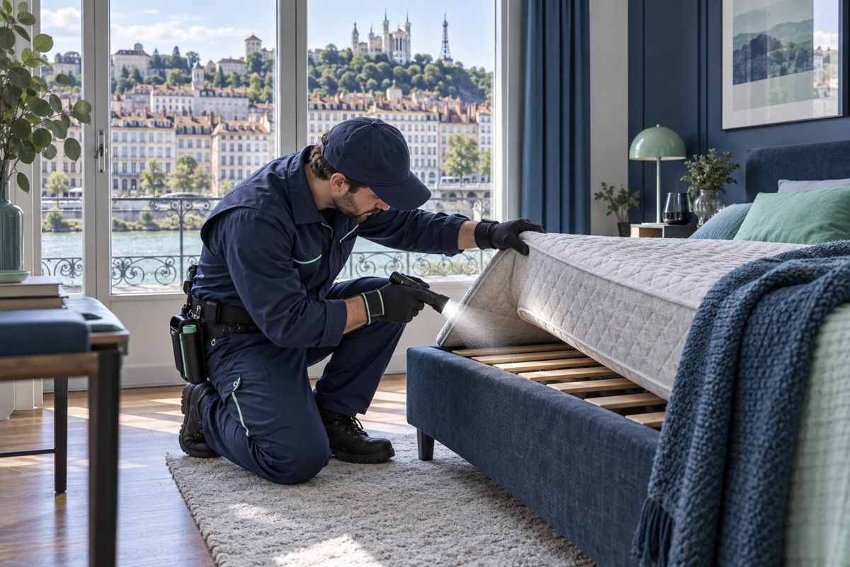 Un professionnel inspecte un logement à Lyon